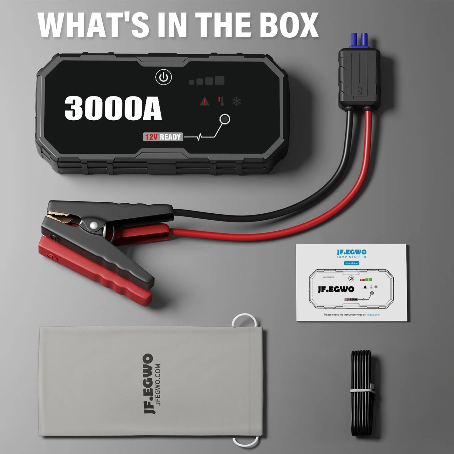 3000A Jump Starter Power Bank Car Booster