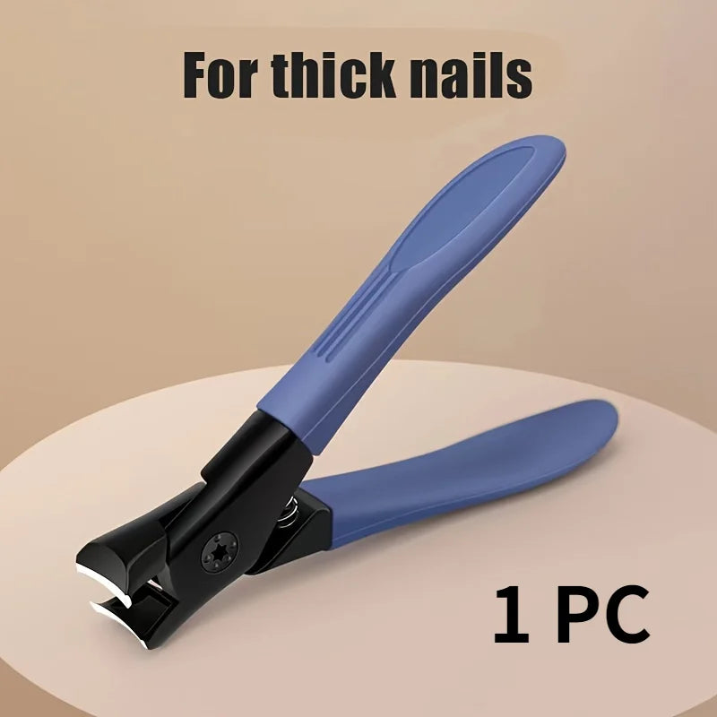 1 Piece Blue Nail Clipper, Suitable for Thick Nails, Ergonomic Handle, Foot Care Product, Effortless, Daily Essential