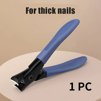 1 Piece Blue Nail Clipper, Suitable for Thick Nails, Ergonomic Handle, Foot Care Product, Effortless, Daily Essential