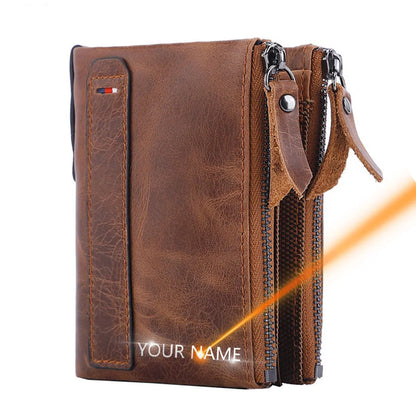 Genuine Cow Leather Male Wallet