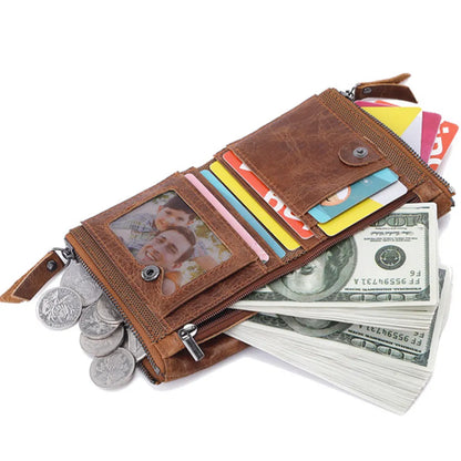 Genuine Cow Leather Male Wallet