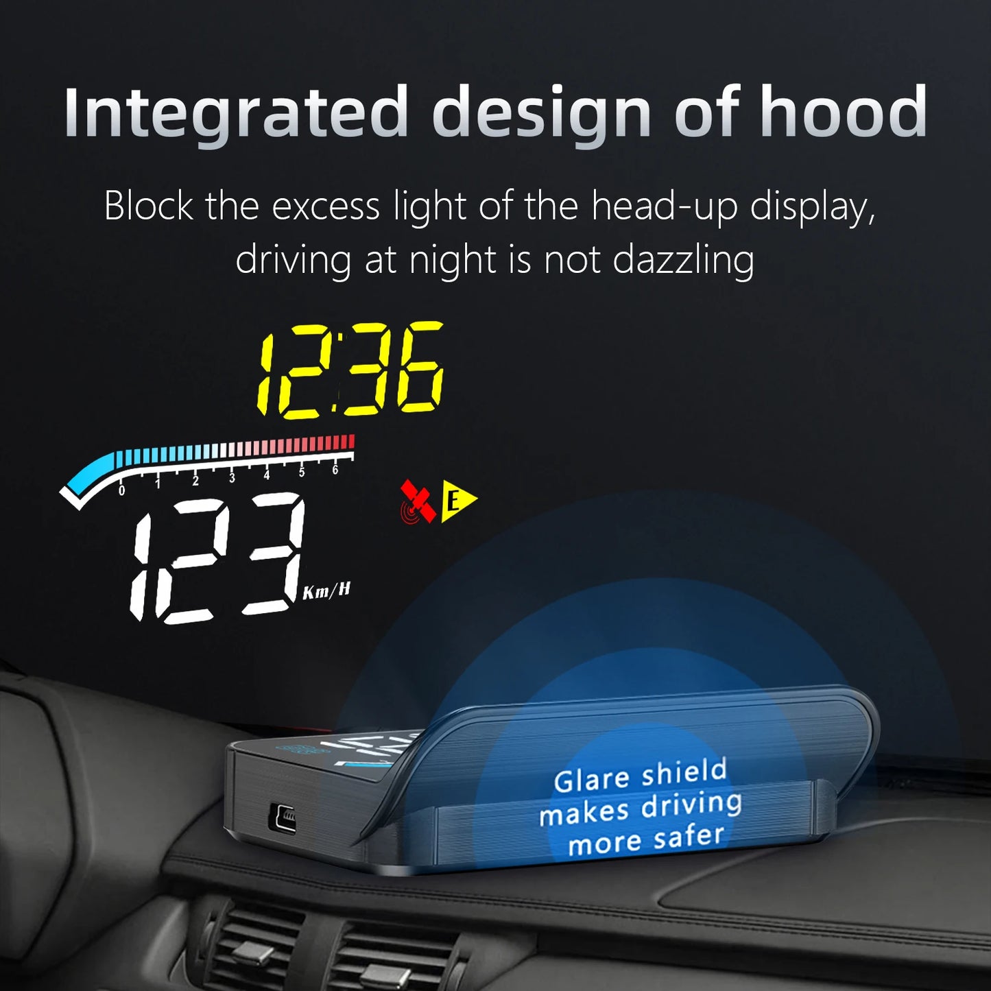 Car Glass Security Water temp Alarm Projector