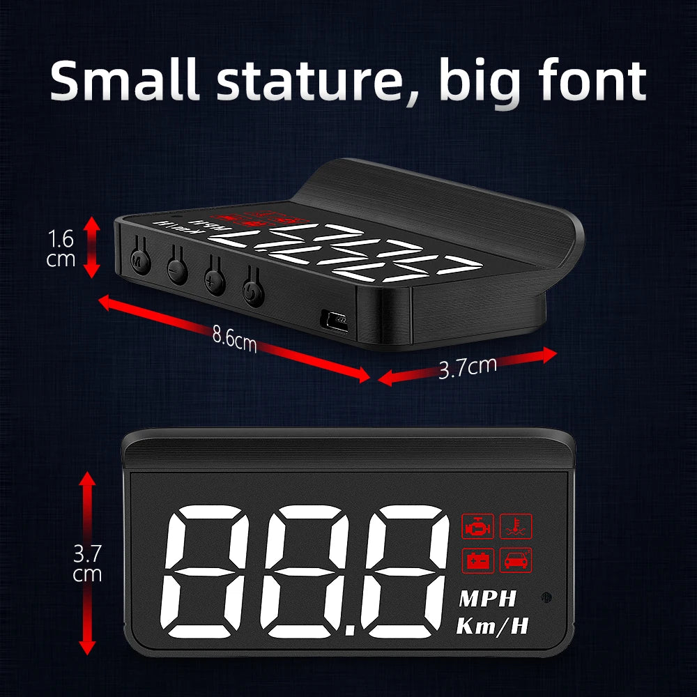 M3 Auto HUD OBD2 Head Up Display Windshield Speedometer