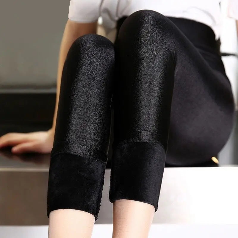 Autumn Winter Fleece High Waist Leggings