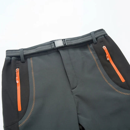 Men Thick Warm Fleece Hiking Pants