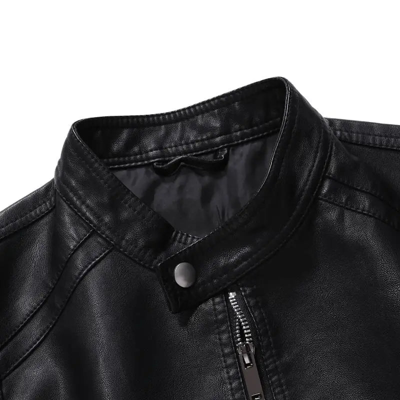 Men's Stylish Faux Leather Motorcycle Jacket