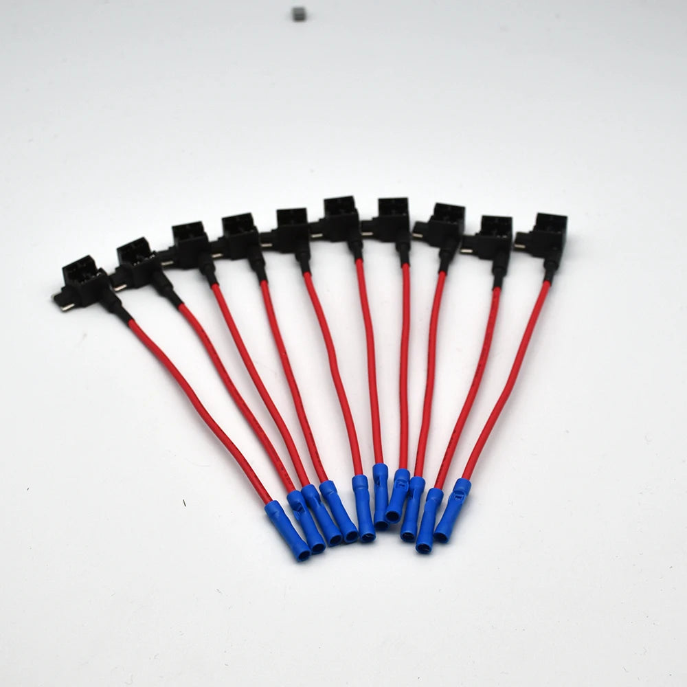 10pcs12V MINI SMALL MEDIUM Size Car Fuse Holder Add-a-circuit TAP Adapter Micro Mini Standard ATM Blade Fuse