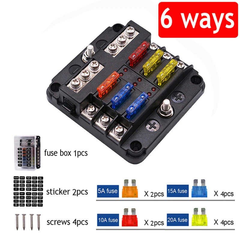 12V-24V Car Boat Fuse Box