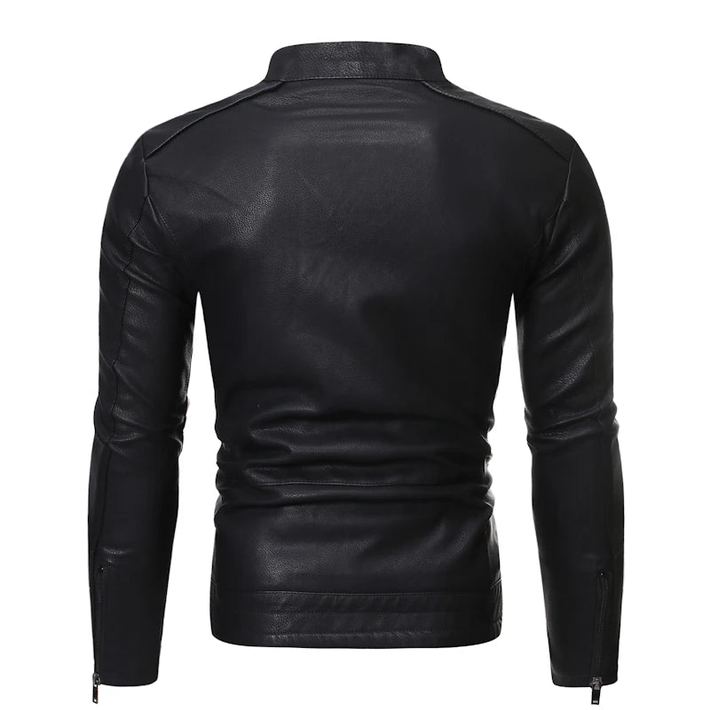 PU Casual Leather Jacket