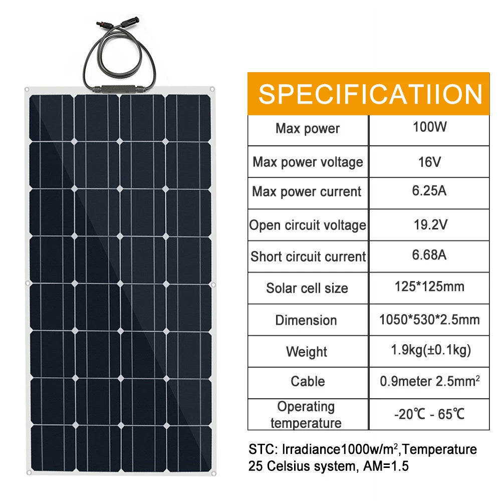 100w Flexible Solar Panel