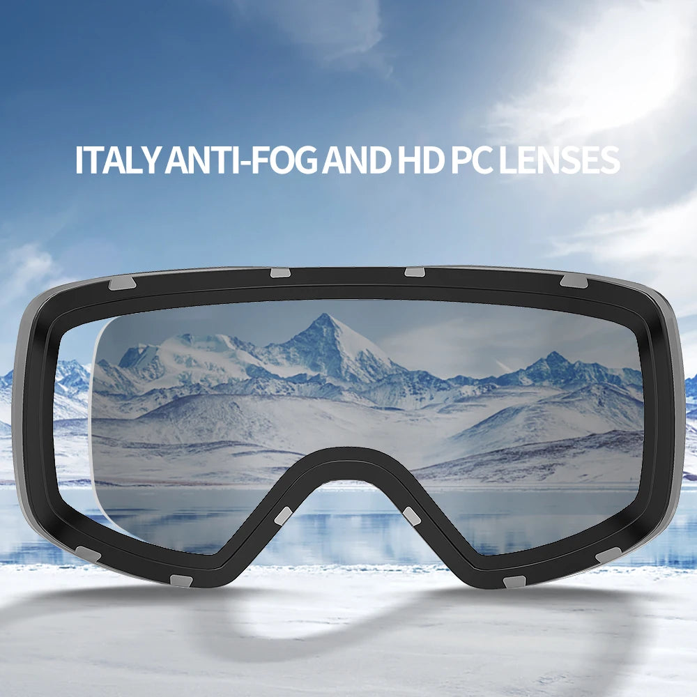 Men Women Anti-fog Professional Ski Glasses