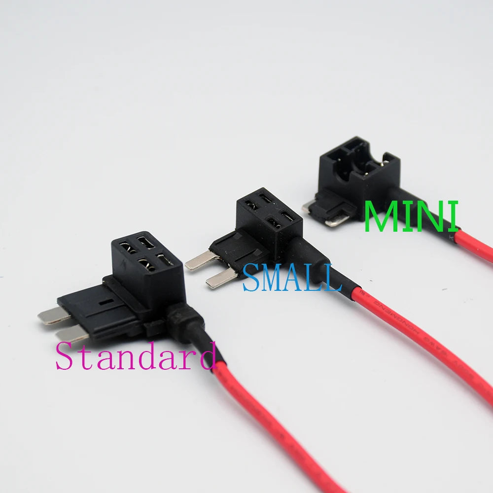 10pcs12V MINI SMALL MEDIUM Size Car Fuse Holder Add-a-circuit TAP Adapter Micro Mini Standard ATM Blade Fuse