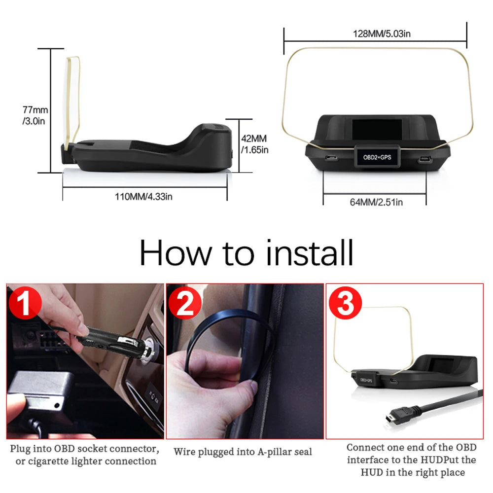 Car HUD Computer Bluetooth Speedometer