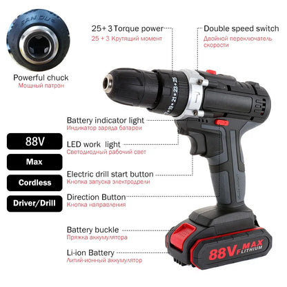 3 IN 1 Wireless Electric Screwdriver Drill