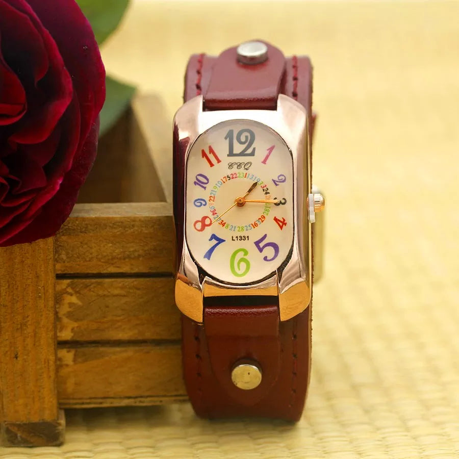 Women Cow Leather Strap Watch