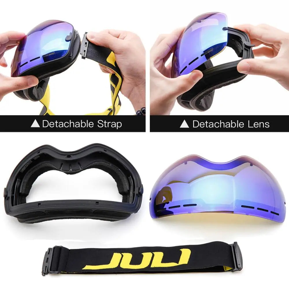 Double Layers UV400 Anti-fog  goggles