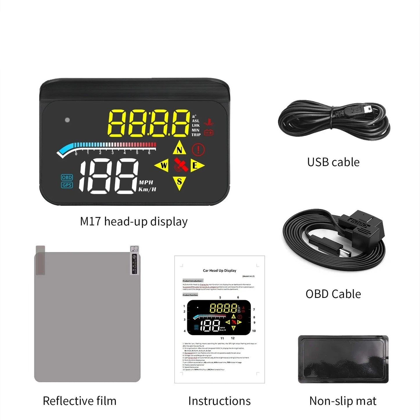 Car Glass Security Water temp Alarm Projector