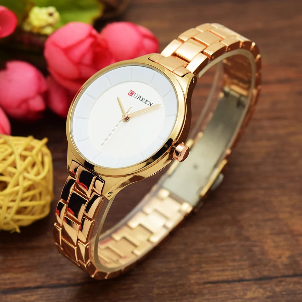 Women's Luxury Rose Gold Stainless Steel Watch