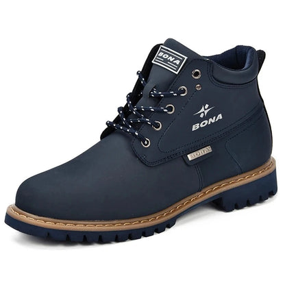 Men Split Leather Outdoor  Boots