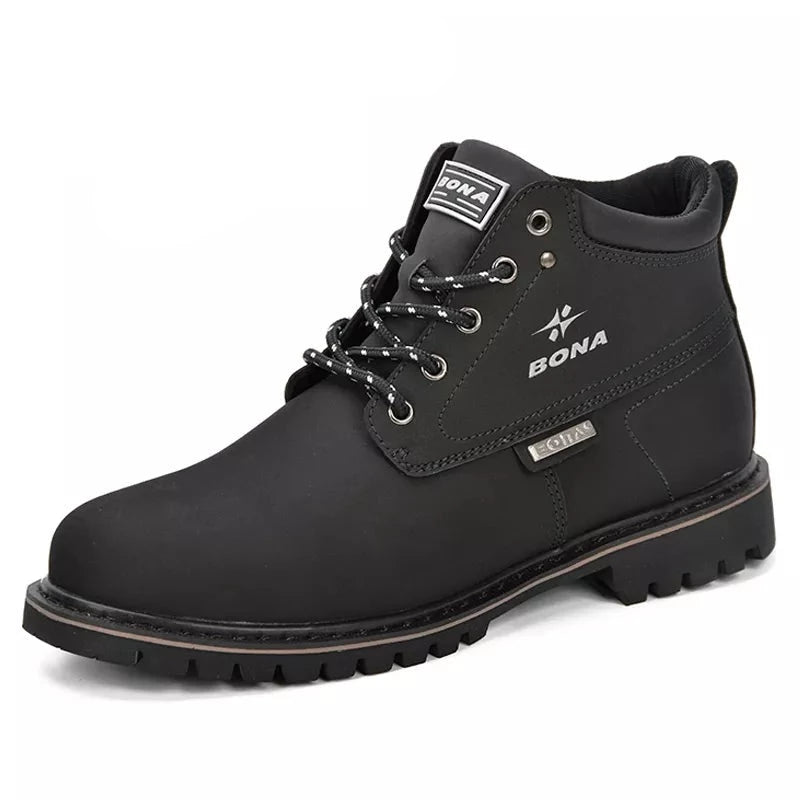 Men Split Leather Outdoor  Boots