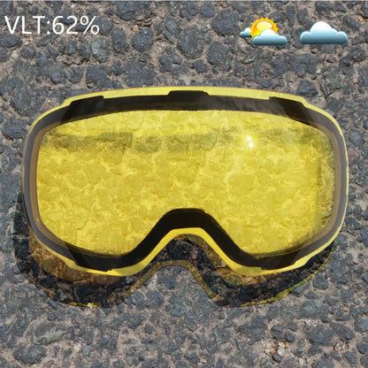 Magnetic Ski Goggles with Quick-Change Lens and Case Set