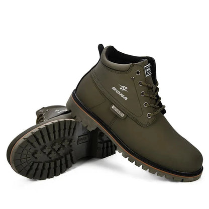 Men Split Leather Outdoor  Boots