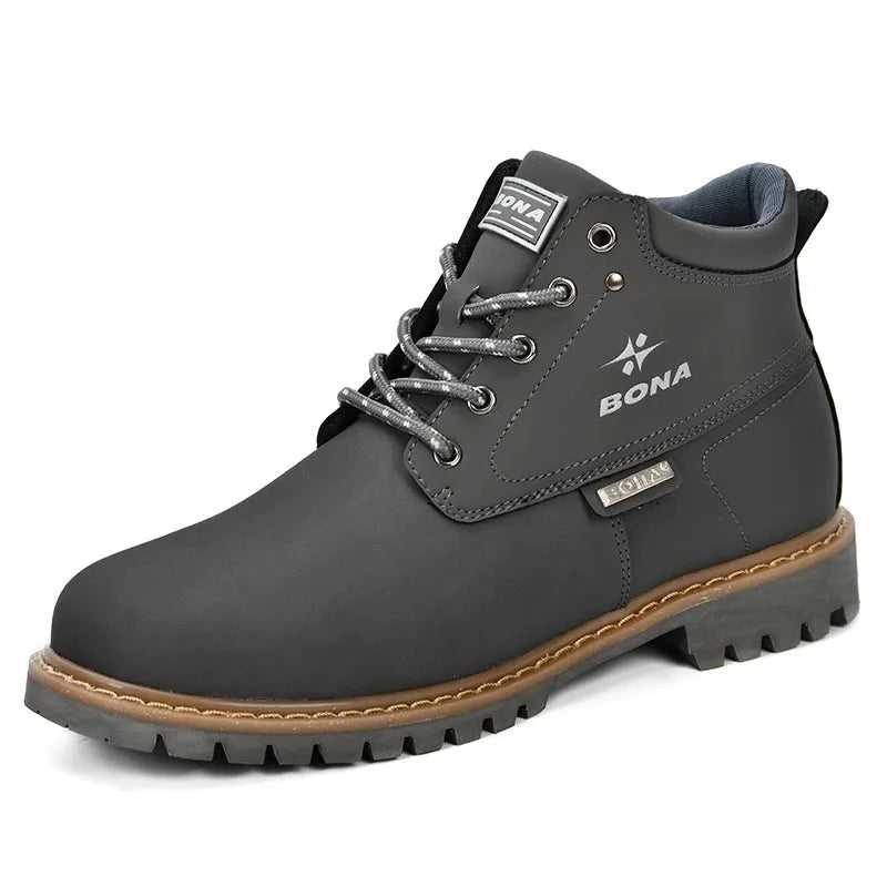 Men Split Leather Outdoor  Boots