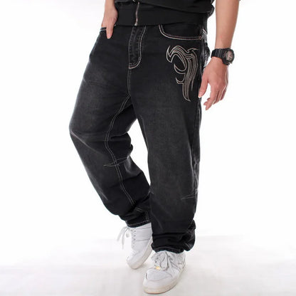 Men Street Dance Wide Legs Baggy Jeans