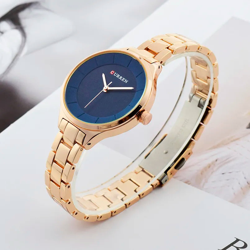 Women's Luxury Rose Gold Stainless Steel Watch