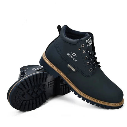 Men Split Leather Outdoor  Boots