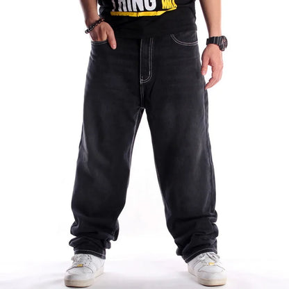 Men Street Dance Wide Legs Baggy Jeans