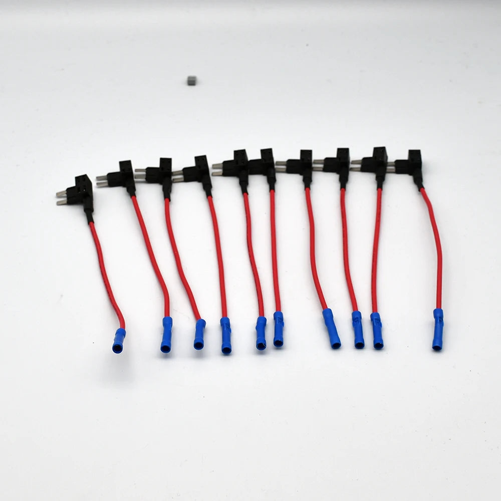 10pcs12V MINI SMALL MEDIUM Size Car Fuse Holder Add-a-circuit TAP Adapter Micro Mini Standard ATM Blade Fuse