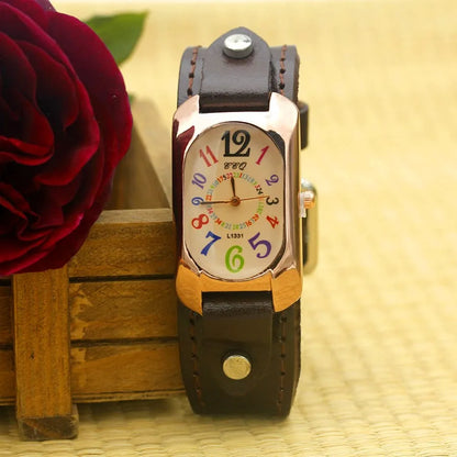 Women Cow Leather Strap Watch