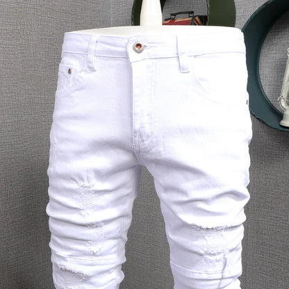 Men's Summer Cotton Slim Fit Jeans