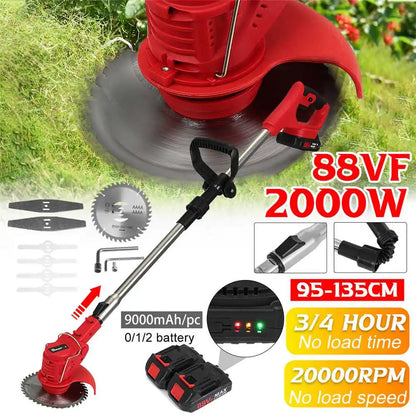 9000mAh Li-ion Cordless Grass Trimmer