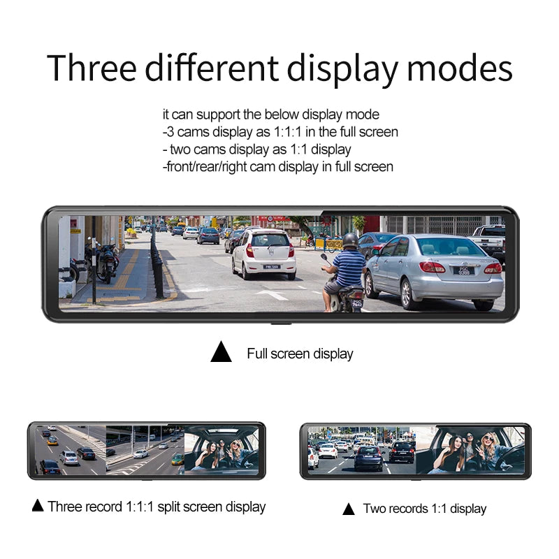 12 Inch Touch Screen Car Rearview GPS Navigator