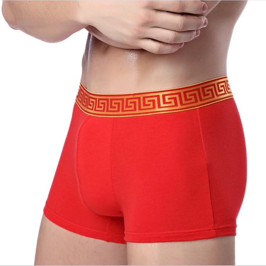 Red Cotton Boxer