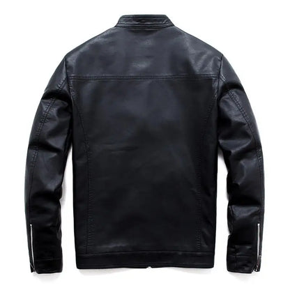 Men's Stylish Faux Leather Motorcycle Jacket