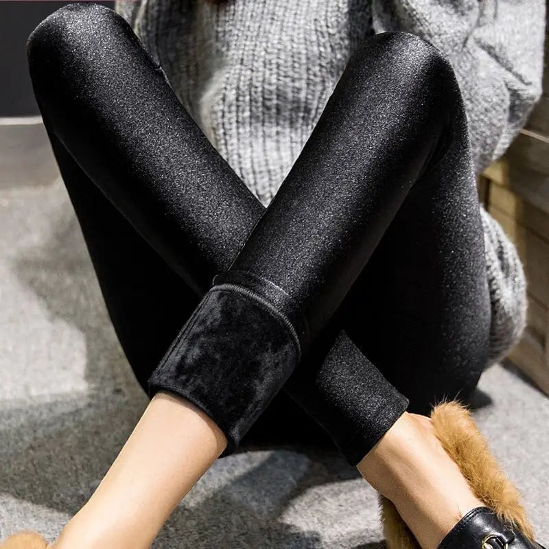 Autumn Winter Fleece High Waist Leggings