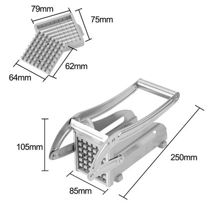 2 Blades Stainless Steel Potato Strip Cutter