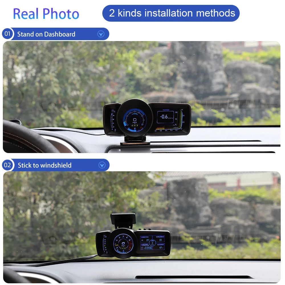 Car HUD Multi-Function  Head Up Display Smart Speedometer