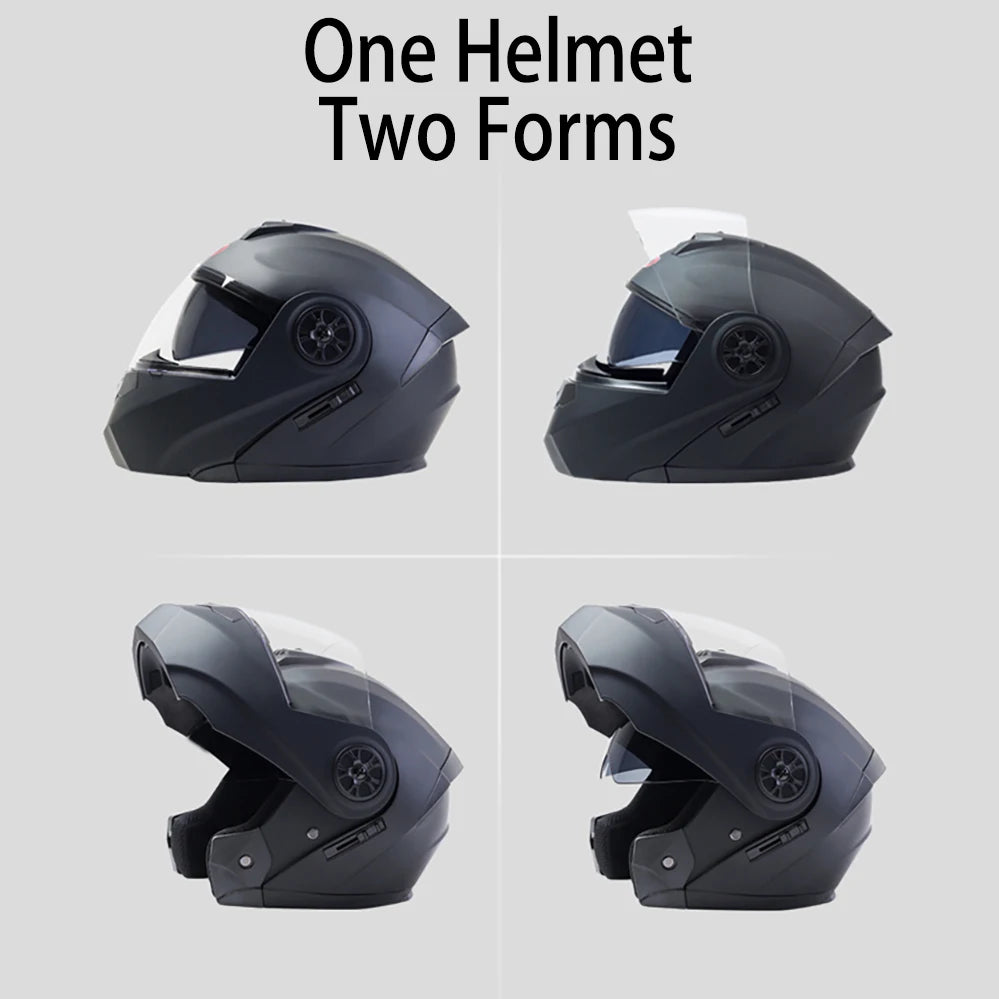 Modular Dual Lens Motorcycle Helmet