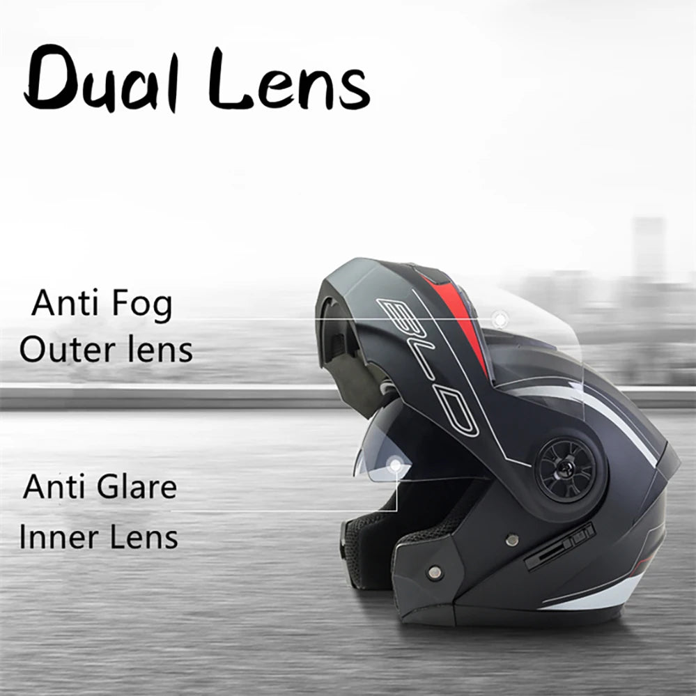 Modular Dual Lens Motorcycle Helmet