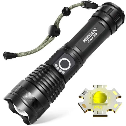 High Power XHP70 Rechargeable Led Flashlight