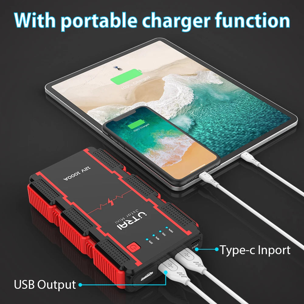 1000A Car Jump Starter  Power Bank