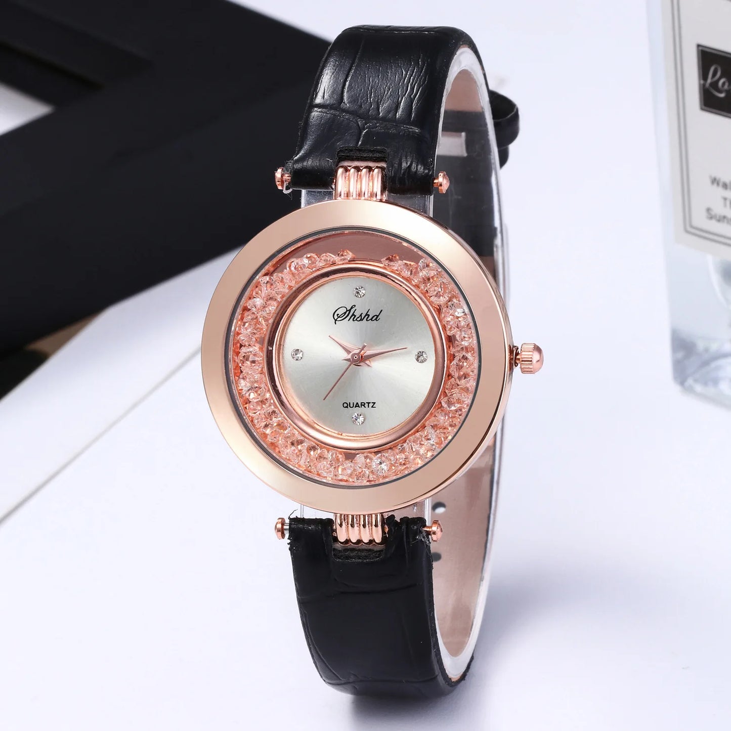 Women Fashion Casual Leather Belt Wrist Watch