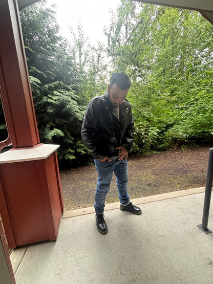 Men Pu Leather Stylish Jacket