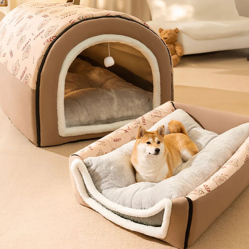 Dog Kennel Warm Winter Washable House