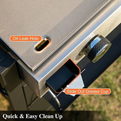 BBQ Grill Flat Top Gas Griddle Grills With Lid