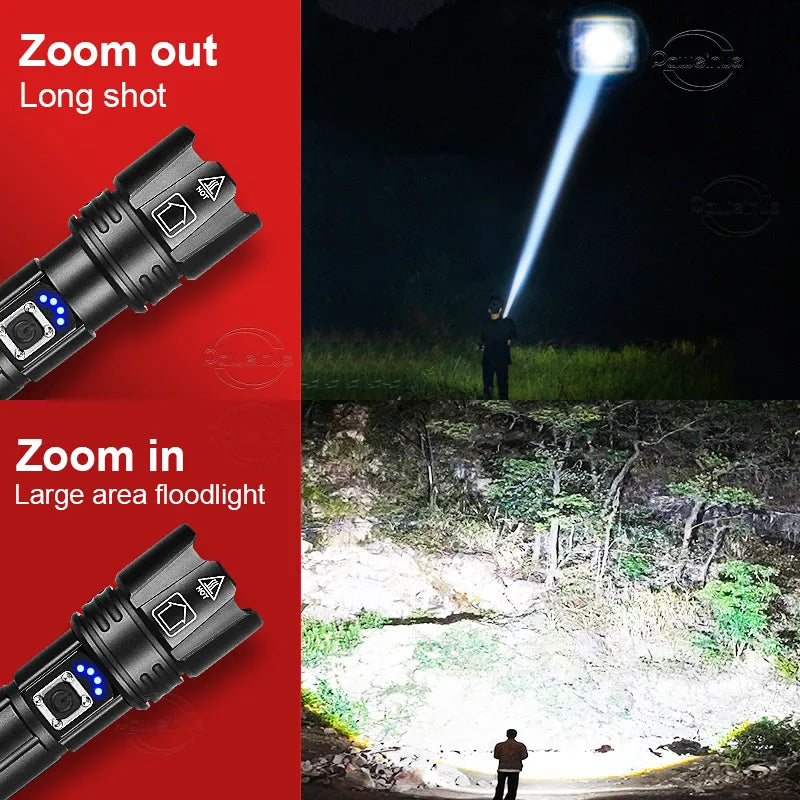 USB Rechargeable Powerful LED Flashlight